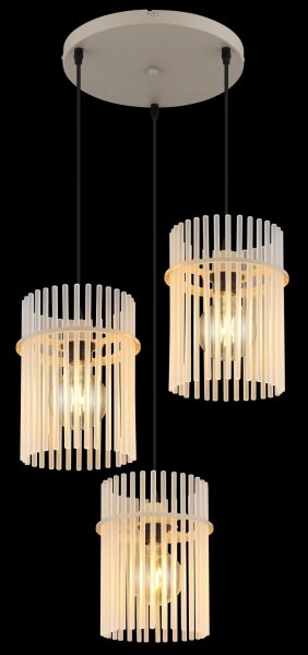 Globo 15698-3HRB - Candelabru suspendat pe cablu GORLEY 3xE27/60W/230V