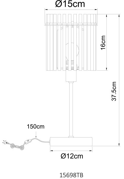Globo 15698TB - Lampă de masă GORLEY 1xE14/40W/230V