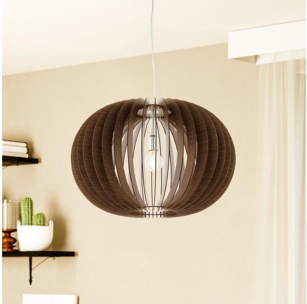 Eglo 95026 - Pendul pe cablu STELLATO, 1xE27/60W/230V, diametru 70 cm, maro