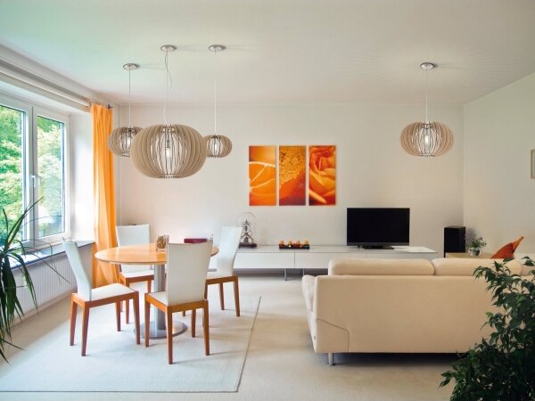 Eglo 95042 - Lustră suspendată STELLATO, 1xE27/60W/230V, diam. 70 cm, bej