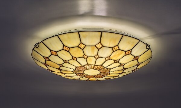 Brilagi - Plafonieră Tiffany DORAN din vitralii, 2xE27/60W/230V