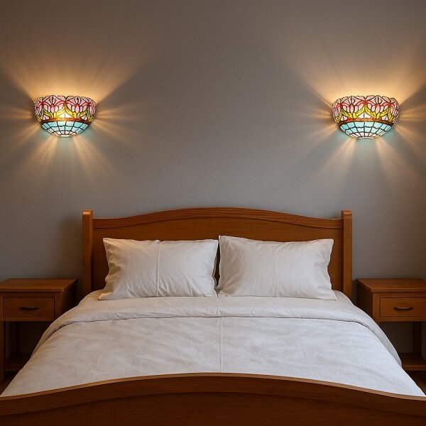 Brilagi - Aplica de perete Tiffany LORAS cu vitralii 1xE14/40W/230V