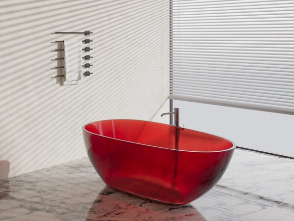 Cada Freestanding AquaVibe Ruby 170, Ovală, Transparentă, 170x75x58 cm