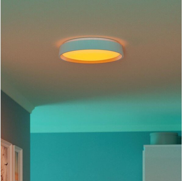 Eglo 300686-LED MASSIGNANO-Z Plafonieră LED RGBW, cu funcție dimmabilă, 18,5W/230V, alb, cu telecomandă