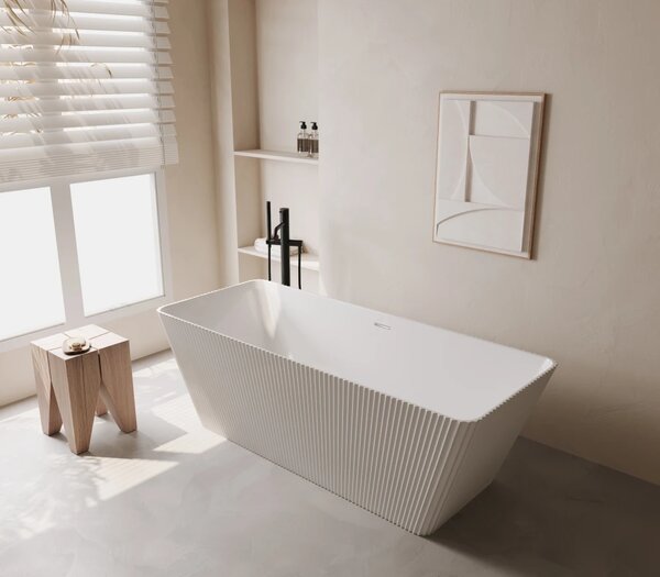 Cada acril freestanding, Alb lucios, 160x75x58 cm, 5038S