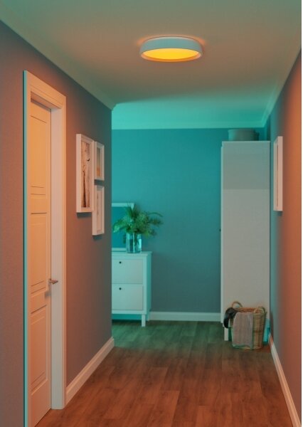 Eglo 300686-LED MASSIGNANO-Z Plafonieră LED RGBW, cu funcție dimmabilă, 18,5W/230V, alb, cu telecomandă