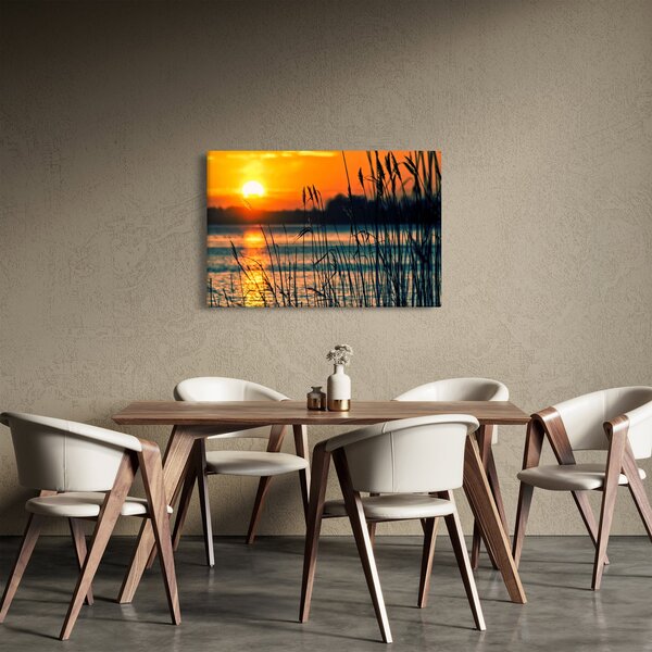 Tablou - Apus de soare la lac (90x60 cm)