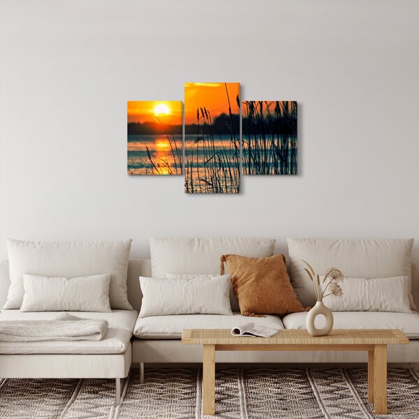 Tablou - Apus de soare la lac (90x60 cm)