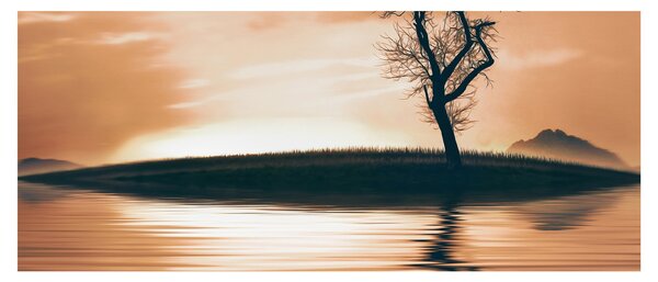 Tablou - Copaci pe insulă (120x50 cm)