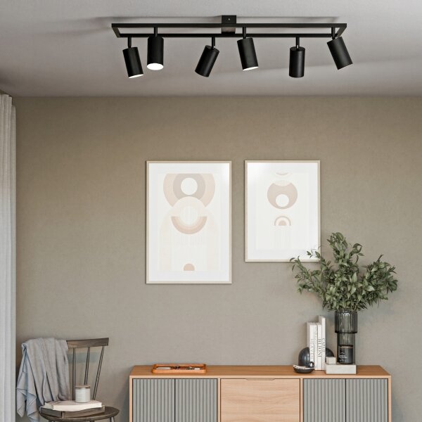 Lampă spot 6xGU10/30W/230V, neagră