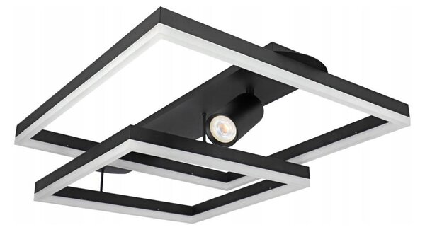 Plafonieră LED 38W/230V + 1x GU10/30W, neagră