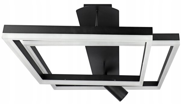 Plafonieră LED 38W/230V + 1x GU10/30W, neagră