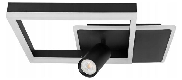 Plafonieră LED/38W/230V + 1xGU10/30W neagră