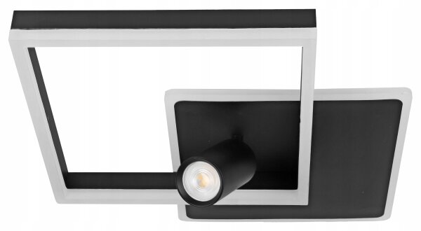 Plafonieră LED/38W/230V + 1xGU10/30W neagră