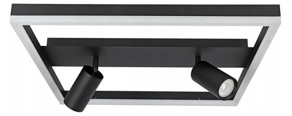 Plafonieră LED 38W/230V + 2x GU10/30W, neagră