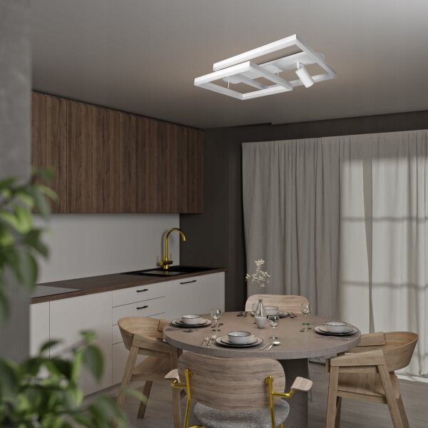 Plafonieră LED 38W/230V + 1x GU10/30W, alb