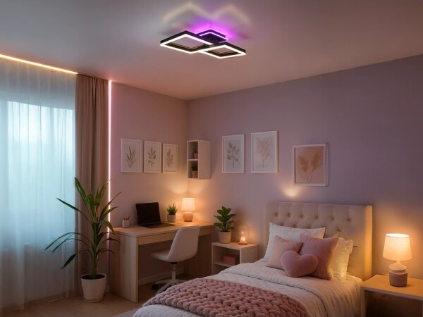 Plafonieră LED RGBW reglabilă LED/75W/230V 3000-6500K + telecomandă