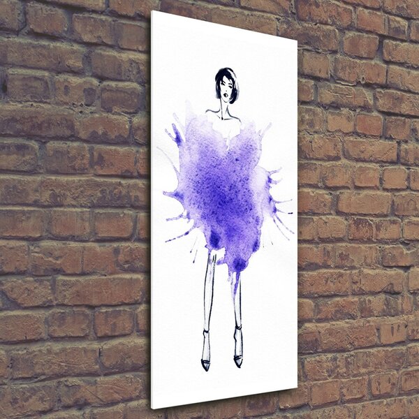 Tablou Printat Pe Sticlă ilustrare de moda
