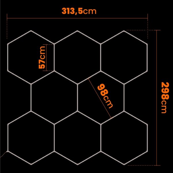 Plafonieră LED 350W/85-265V 6500K 313x298 cm CRI 90 IP44 albă