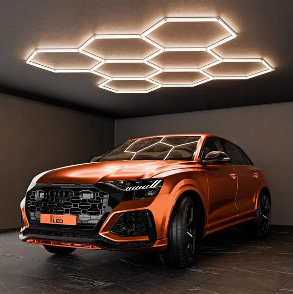 Plafonieră LED, 350W, 85-265V, 4000K, 313x298 cm, CRI 90, IP44, alb