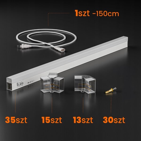 Plafonieră LED 350W/85-265V 6500K 313x298 cm CRI 90 IP44 albă