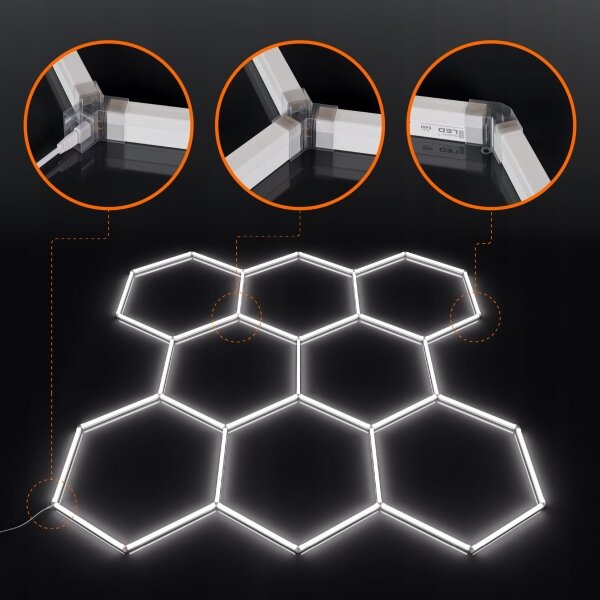 Plafonieră LED 350W/85-265V 6500K 313x298 cm CRI 90 IP44 albă