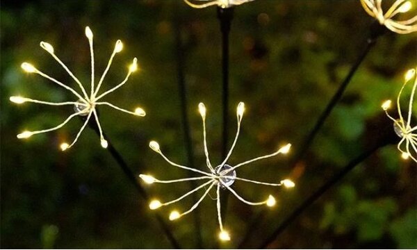 Lampă solară LED decorativă cu senzor, 1,2 V, 3000 K, 73 cm, 600 mAh, IP44