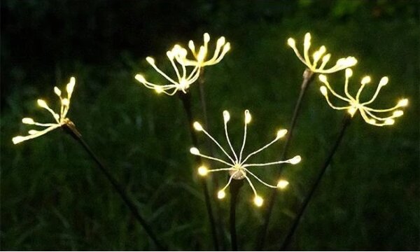 Lampă solară LED decorativă cu senzor, 1,2 V, 3000 K, 73 cm, 600 mAh, IP44