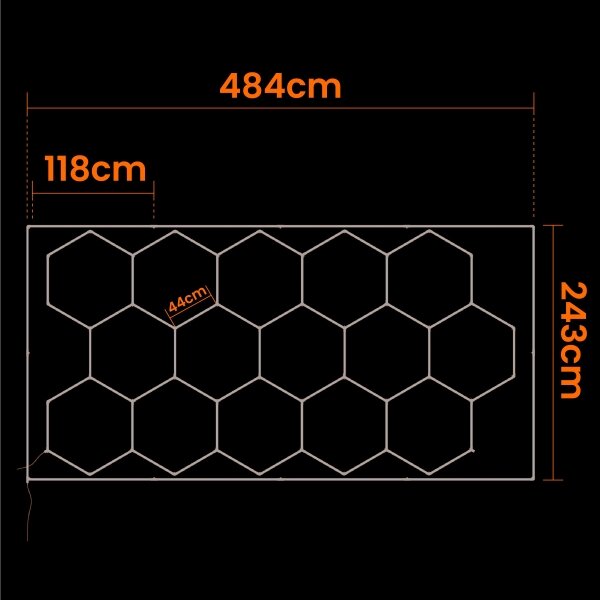 Plafonieră LED/696W/85-265V 4000K 484x243 cm CRI 90 IP44 albă