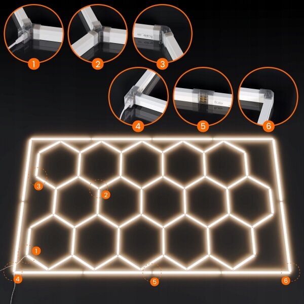 Plafonieră LED/696W/85-265V 4000K 484x243 cm CRI 90 IP44 albă