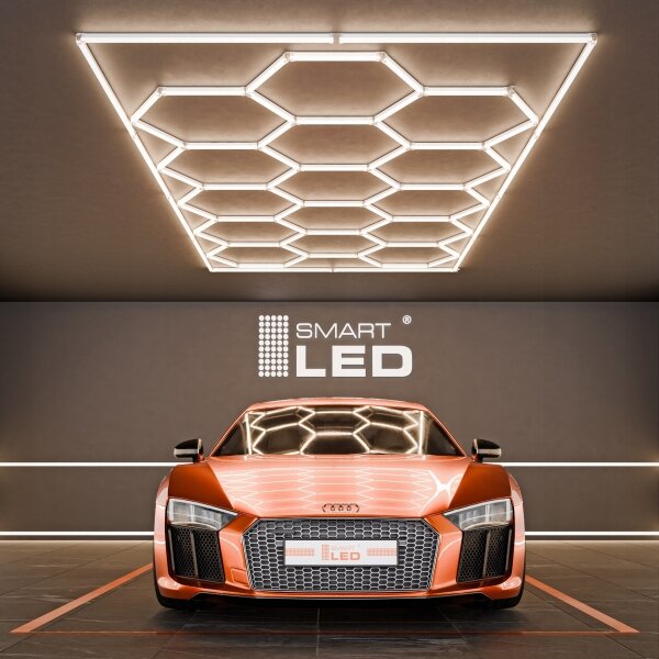 Plafonieră LED/696W/85-265V 4000K 484x243 cm CRI 90 IP44 albă