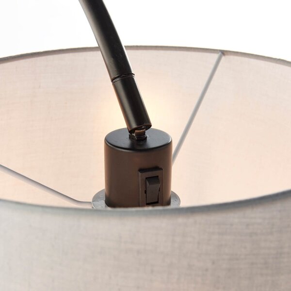 Lampă de podea CARLSON 1xE27/60W/230V, gri/negru - Endon 78163