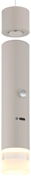 Globo 16060S - Lampă LED reîncărcabilă, cu control tactil și intensitate reglabilă, 2 în 1 PELO LED/2W/230/5V