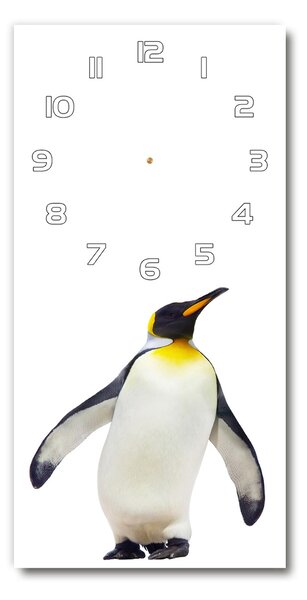 Ceas vertical de perete din sticlă Pinguin