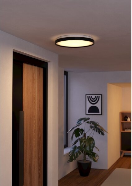 Eglo 300692 - Plafonieră LED RGBW MOZONCILLO-Z, 28,3 W, 230 V, neagră + telecomandă