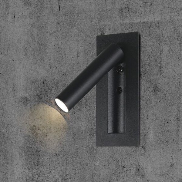 Aplică spot de perete LED/2W/230V 3000K, neagră