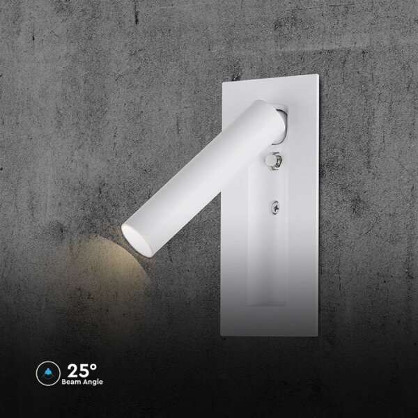 Aplica de perete tip spot LED, 2W, 230V, 3000K, alb