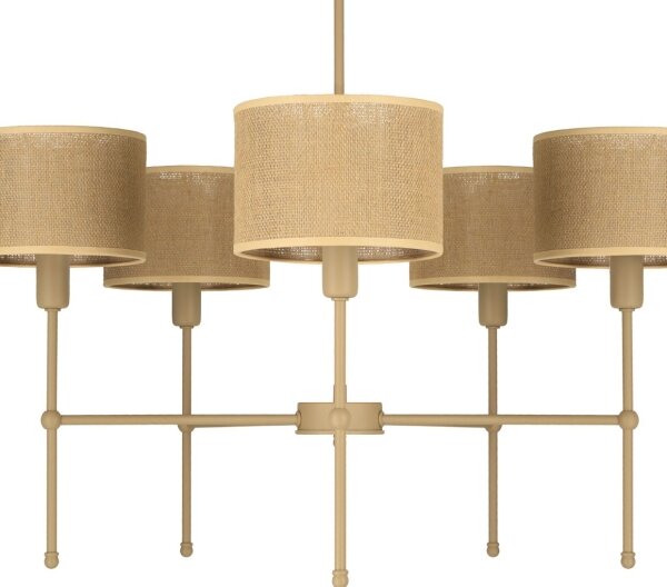 Candelabru cu tijă MADELA 5xE14/40W/230V iută/bej