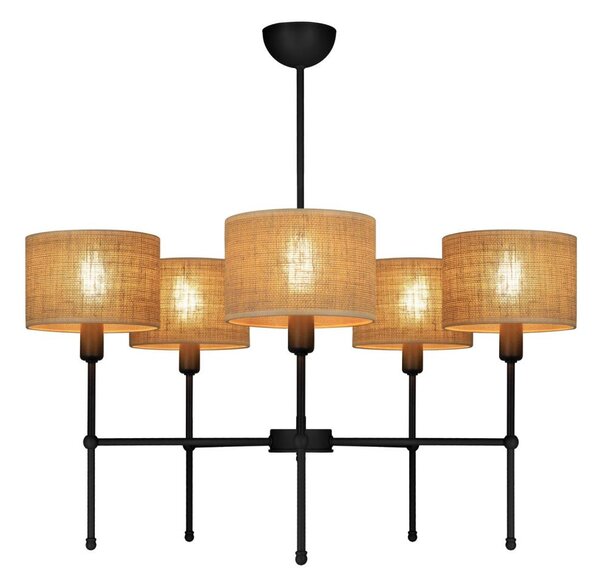 Candelabru pe tijă MADELA, 5 x E14/40W/230V, iută/negru