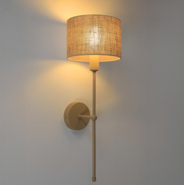 Lampă de perete MADELA 1xE14/40W/230V iută/bej
