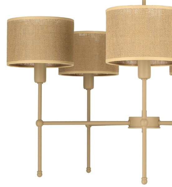 Candelabru cu tijă MADELA 5xE14/40W/230V iută/bej