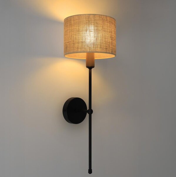 Aplica de perete MADELA 1xE14/40W/230V iută/negru