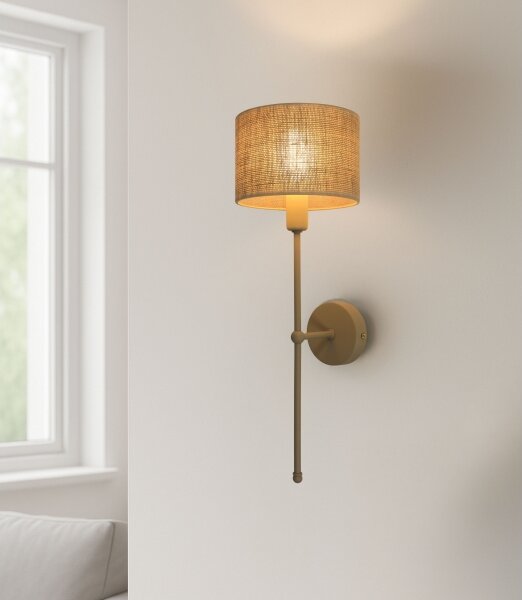 Lampă de perete MADELA 1xE14/40W/230V iută/bej