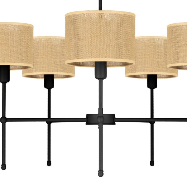 Candelabru pe tijă MADELA, 5 x E14/40W/230V, iută/negru