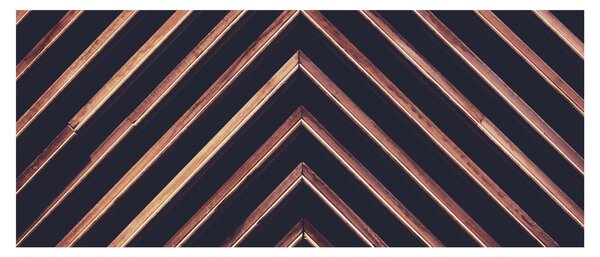 Tablou - Motiv de lemn pe fond negru (120x50 cm)