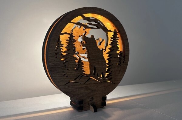 Li-Go 23574/DUB2 - Decorațiune de masă LED dimabilă, LED/12W/230V, 20x22 cm, stejar