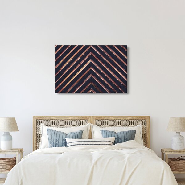 Tablou - Motiv de lemn pe fond negru (90x60 cm)