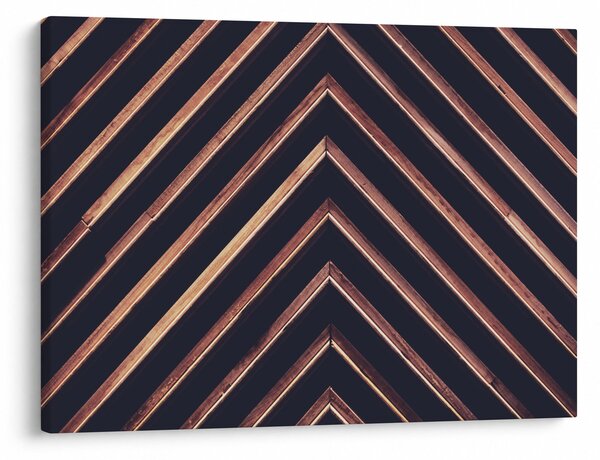 Tablou - Motiv de lemn pe fond negru (70x50 cm)