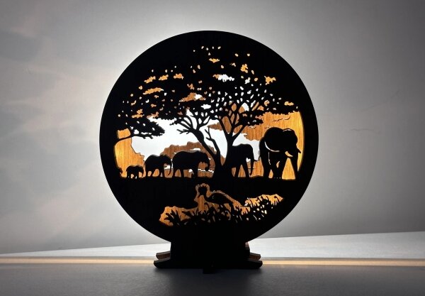 Lampă decorativă de masă LED dimabilă Li-Go 23610/DUB2 - LED 12W/230V, 20x22 cm, stejar
