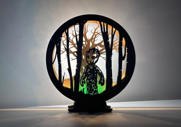 Li-Go 23613/DUB2 - Lampă de masă LED dimabilă, decorativă, LED/12W/230V 20x22 cm, stejar